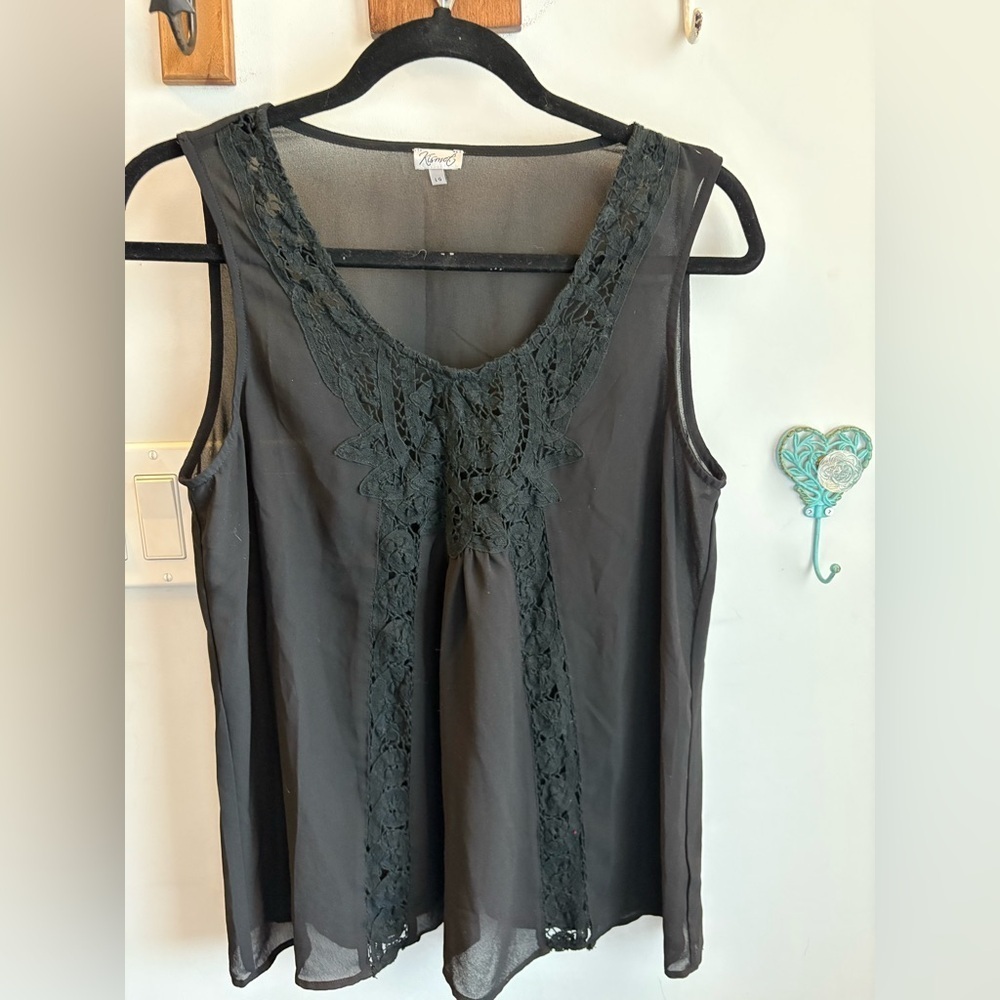 Women's Black Lace Top